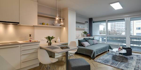 Düz ile 1 Oda | Münih-Schwabing | 10867