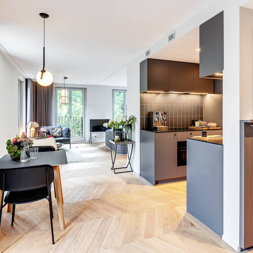 Επίπεδη με 1 Δωμάτιο | Μόναχο-Herzogpark | 12619