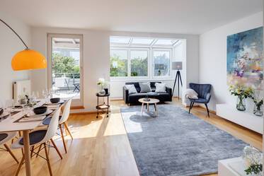 Kiralık çatı teraslı, ışık alan daire