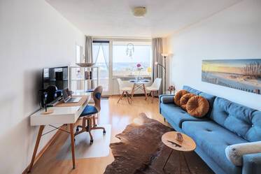 Lysfyldt 1-værelses lejlighed med panoramaudsigt