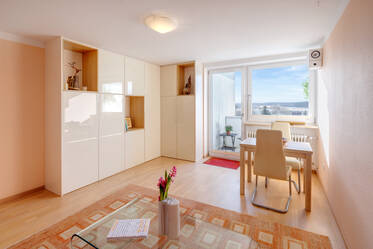 Bor i 7. etasje med panoramautsikt