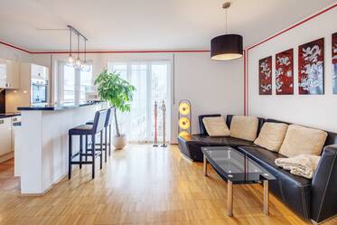Appartement met 2 kamers en dakterras, in het centrum van Schwabing