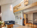 Maisonette galéria lakás München Herzogpark 07 Nappali 12527