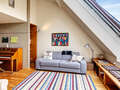 Maisonette galéria lakás München Glockenbachviertel 02 Nappali 13995