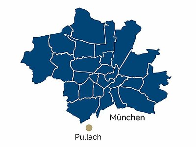 Stadtteil-Karte von Pullach im Isartal Stadtteil-Karte von Pullach im Isartal