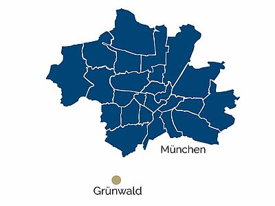 Stadtteil-Karte von Grünwald Stadtteil-Karte von Grünwald
