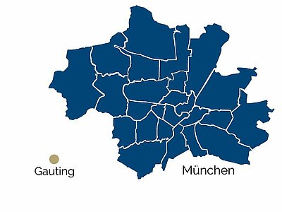 Stadtteil-Karte von Gauting Stadtteil-Karte von Gauting