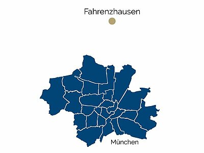 Stadtteil-Karte von Fahrenzhausen nahe Eching Stadtteil-Karte von Fahrenzhausen nahe Eching