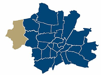 Lage des Stadtteils Aubing Lage des Stadtteils Aubing in München