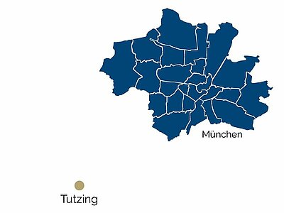 Stadtteil-Karte von Tutzing Stadtteil-Karte von Tutzing