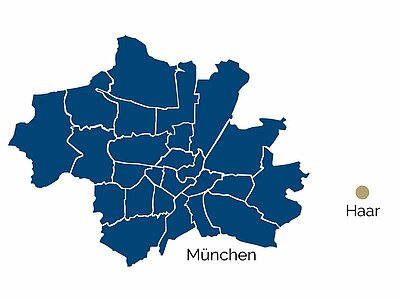 Stadtteil-Karte von Haar, Trudering und Umgebung Stadtteil-Karte von Haar, Trudering und Umgebung