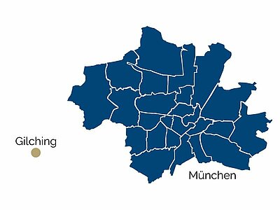 Stadtteil-Karte von der Umgebung Gilching Stadtteil-Karte von der Umgebung Gilching
