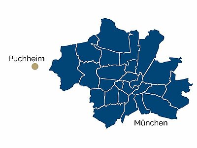 Stadtteil-Karte von Puchheim Stadtteil-Karte von Puchheim