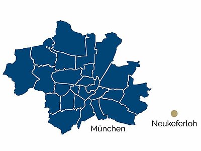 Stadtteil-Karte von Neukeferloh und Umgebung Stadtteil-Karte von Neukeferloh und Umgebung