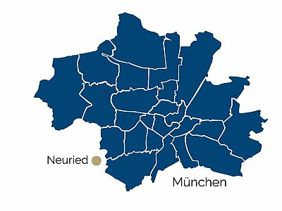 Stadtteil-Karte von Neuried und Umgebung Stadtteil-Karte von Neuried und Umgebung