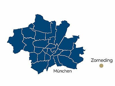 Stadtteil-Karte von Zorneding Stadtteil-Karte von Zorneding