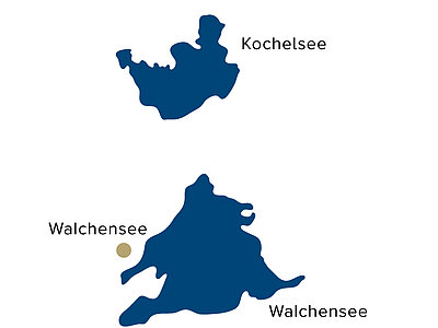 Lage vom Ortsteil Walchensee Lage vom Ortsteil Walchensee