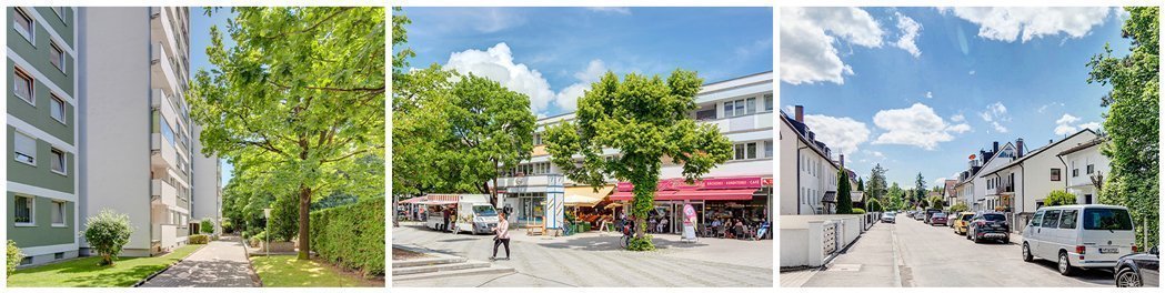 Foto vom Wohnviertel Fürstenried mit Wohnanlagen für Wohnen auf Zeit Foto vom Wohnviertel Fürstenried mit Wohnanlagen für Wohnen auf Zeit