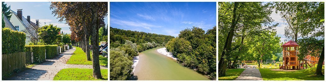 Foto vom noblen Wohnviertel Grünwald Foto vom noblen Wohnviertel Grünwald