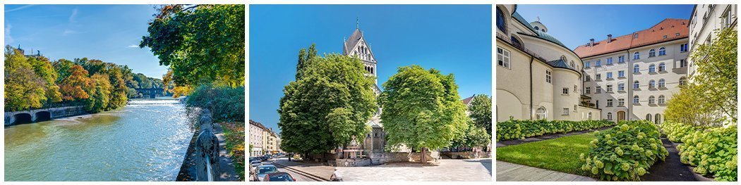 Umgebung des Stadtteils Lehel Fotos der Sehenswürdigkeiten und Umgebung des Lehels in München
